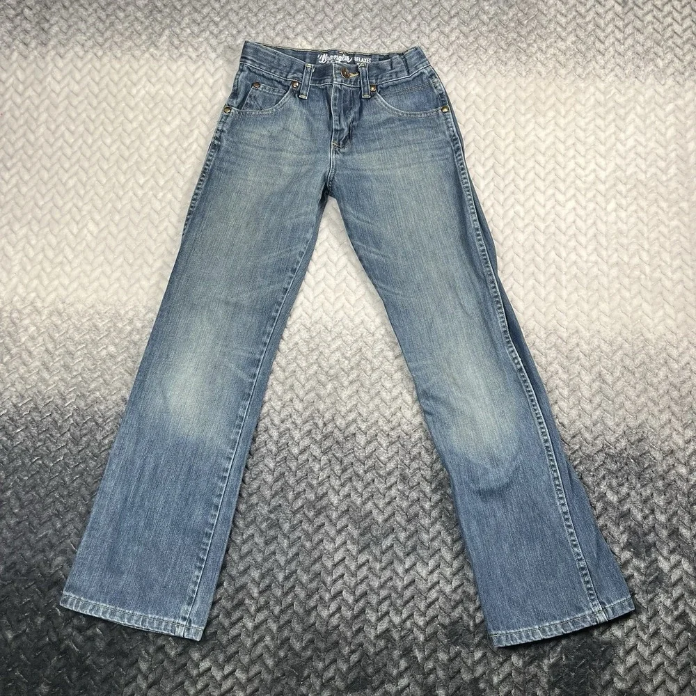Wrangler Retro Jeans 12 Reg Relaxed Bootcut Denim Boys Boot Adjustable 24x28